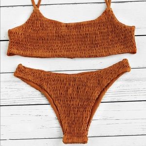 Shirred Bikini Set